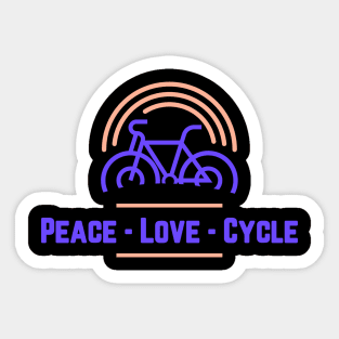 Peace Love Cycle Sticker